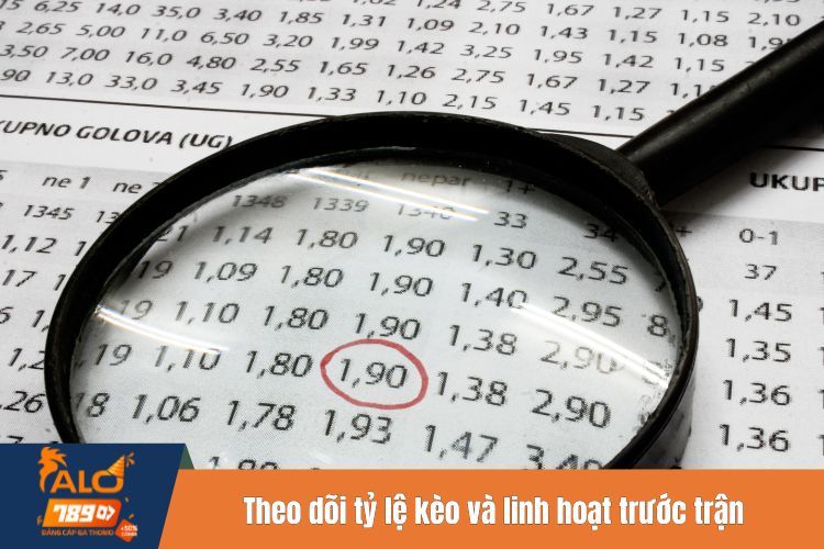 Theo dõi tỷ lệ kèo và linh hoạt trước trận